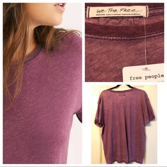 FREE PEOPLE BOHO TEE FLOWY T-SHIRT TUNIC TOP A2C - Picture 7 of 15